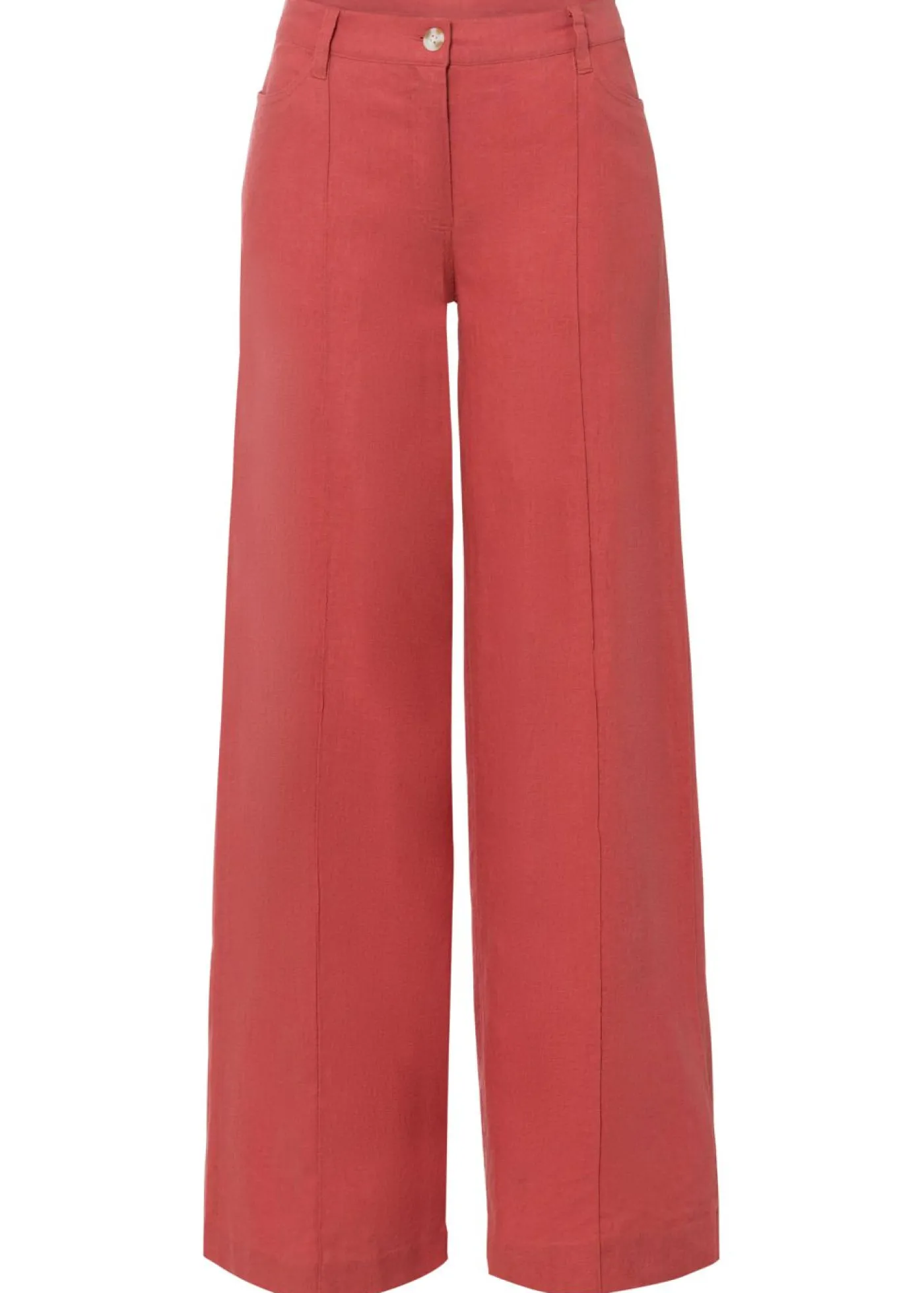 Best Pantalón palazzo de mezcla de lino Mujer Pantalones|Tallas Pequeñas