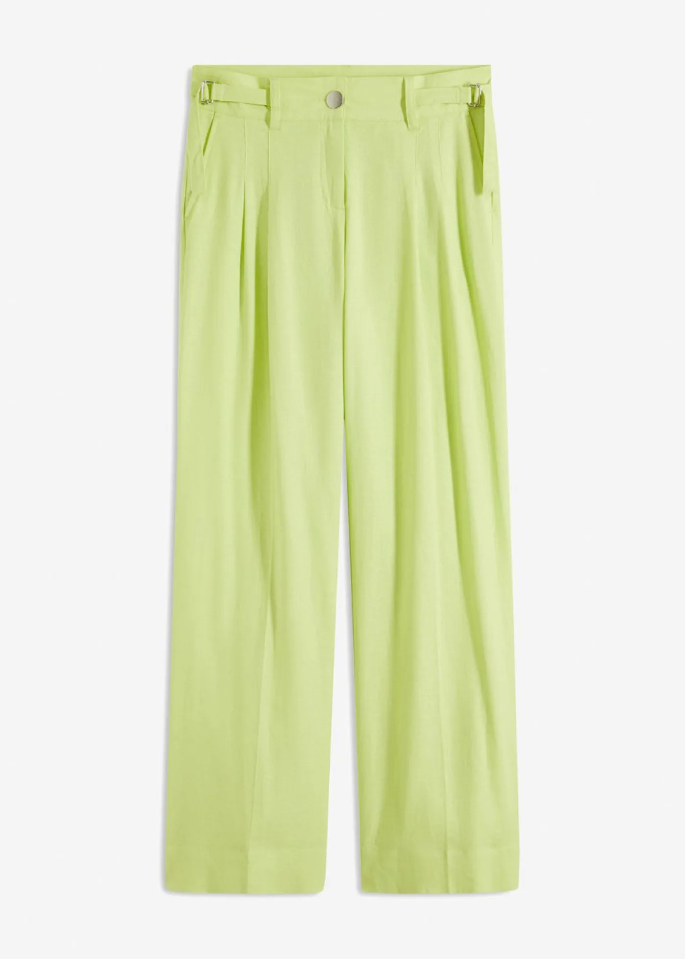 New Pantalón palazzo de mezcla de lino ligero Mujer Pantalones|Novedades