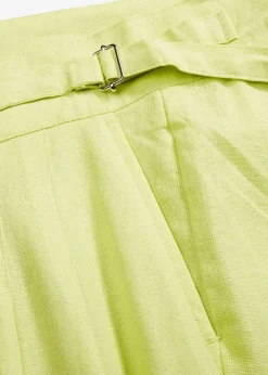New Pantalón palazzo de mezcla de lino ligero Mujer Pantalones|Novedades
