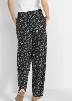 Sale Pantalón palazzo de mezcla de viscosa Mujer Pantalones