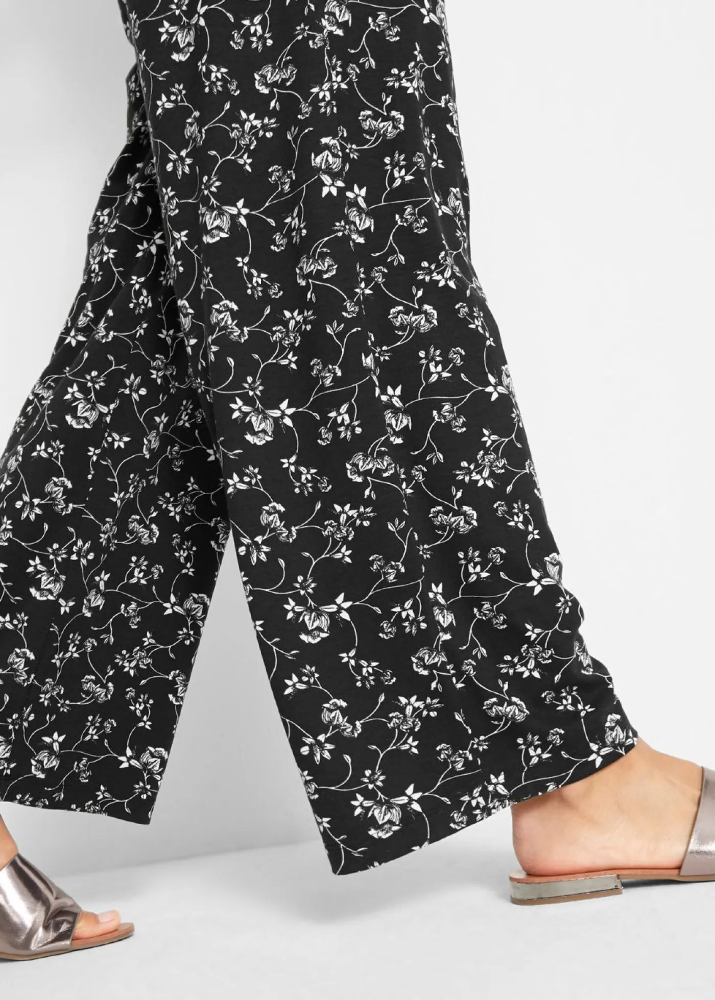 Sale Pantalón palazzo de mezcla de viscosa Mujer Pantalones