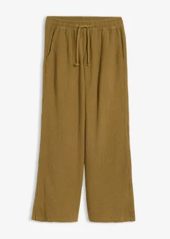 New Pantalón palazzo de muselina Mujer Pantalones|Tallas Pequeñas