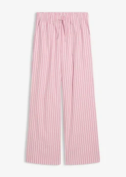 Pantalón palazzo de popelín de algodón Mujer Conjuntos De Ropa|Pantalones