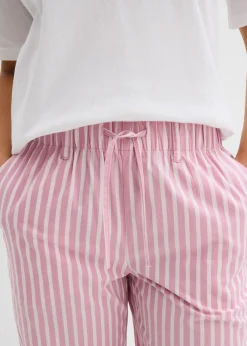 Pantalón palazzo de popelín de algodón Mujer Conjuntos De Ropa|Pantalones