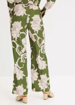 Clearance Pantalón palazzo de satén fluido Mujer Pantalones