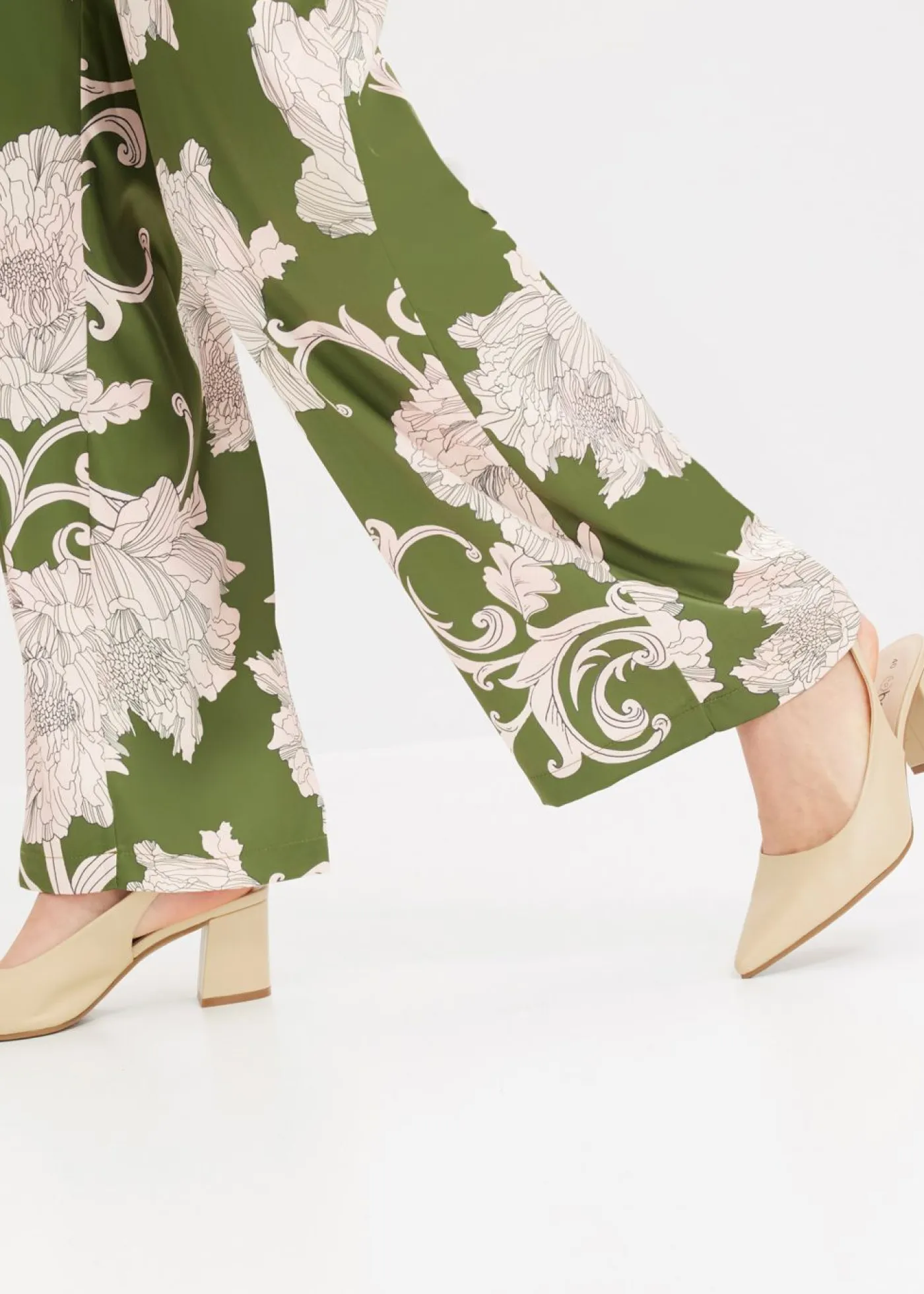 Clearance Pantalón palazzo de satén fluido Mujer Pantalones