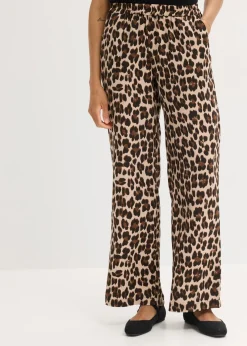 Online Pantalón palazzo de satén fluido Mujer Pantalones
