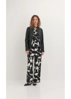 Pantalón palazzo de satén fluido Mujer Pantalones