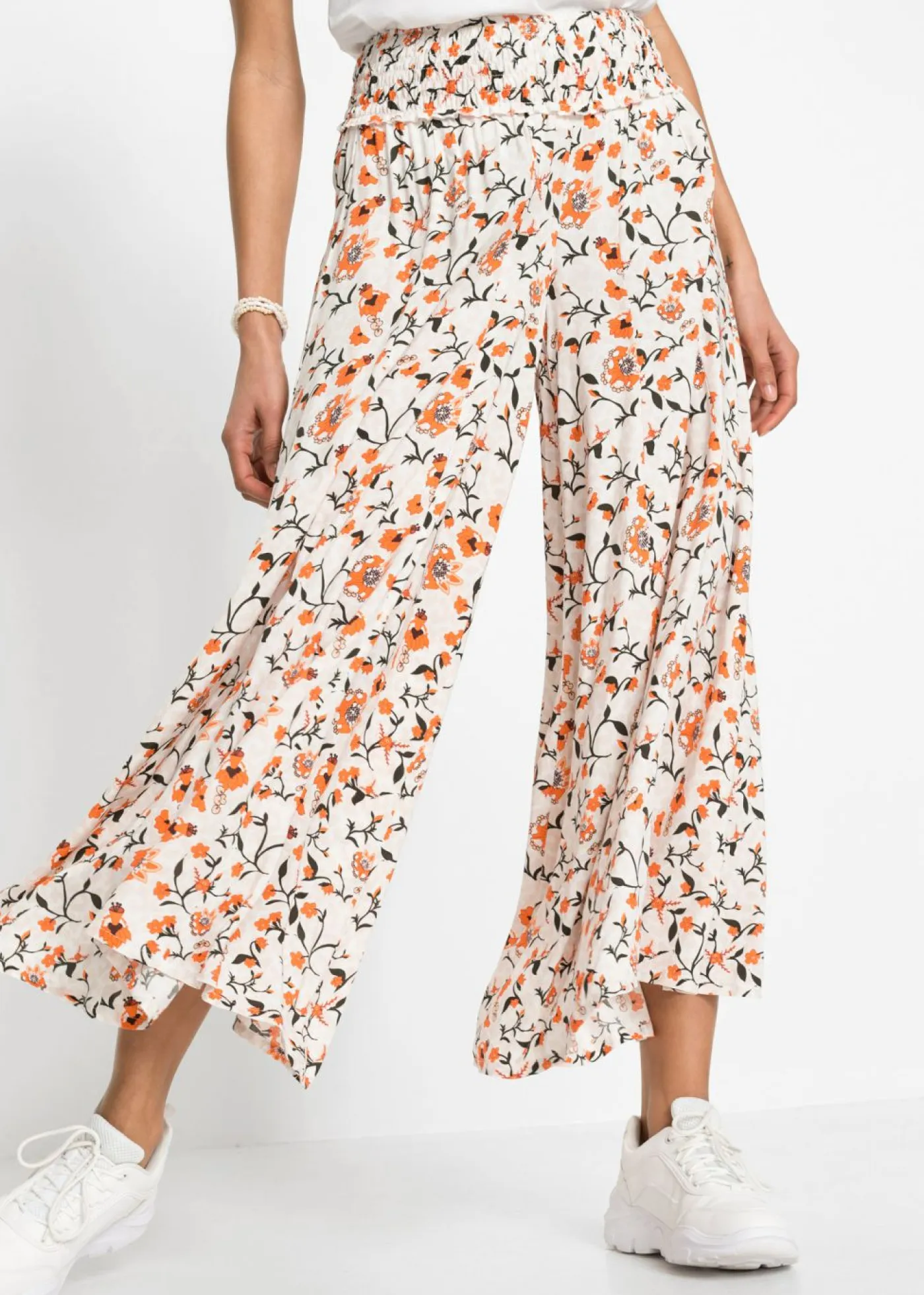 Pantalón Palazzo de viscosa fluida Mujer Pantalones|Tallas Pequeñas