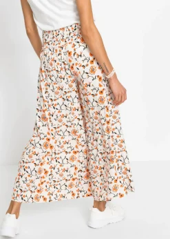 Pantalón Palazzo de viscosa fluida Mujer Pantalones|Tallas Pequeñas
