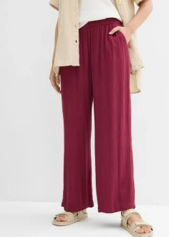 New Pantalón Palazzo de viscosa suave Mujer Pantalones
