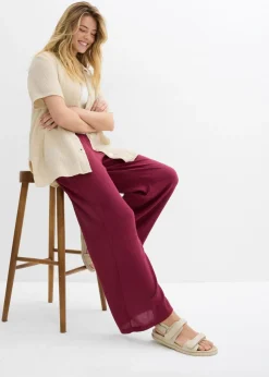 New Pantalón Palazzo de viscosa suave Mujer Pantalones