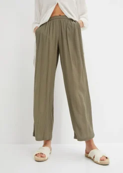 Discount Pantalón Palazzo de viscosa suave Mujer Pantalones