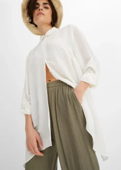 Discount Pantalón Palazzo de viscosa suave Mujer Pantalones