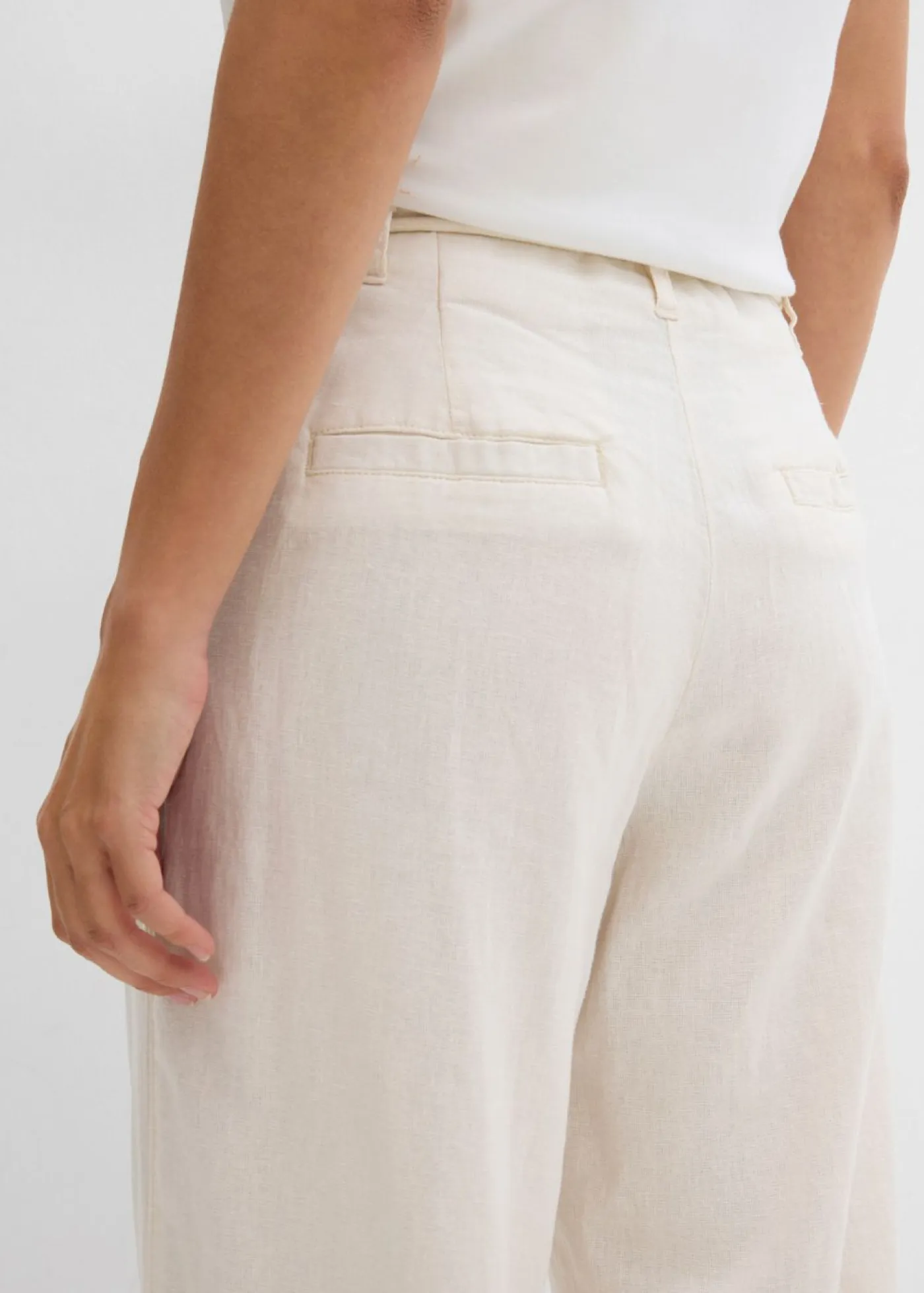 Clearance Pantalón paperbag de ligera mezcla de lino Mujer Pantalones