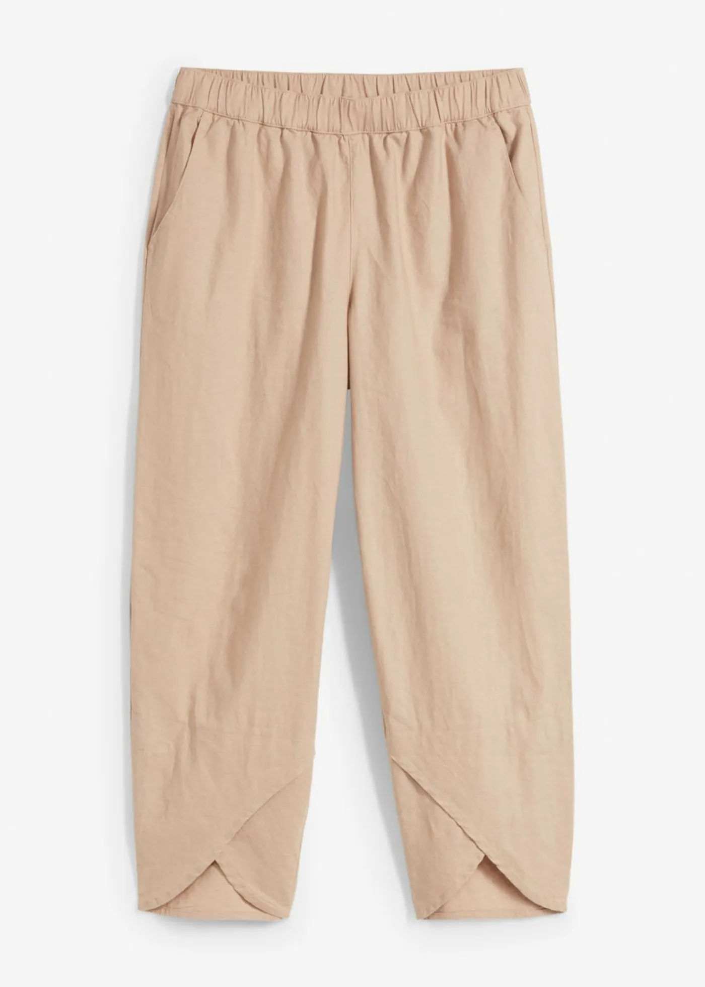 Clearance Pantalón pirata de mezcla de lino ligero Mujer Esenciales|Pantalones