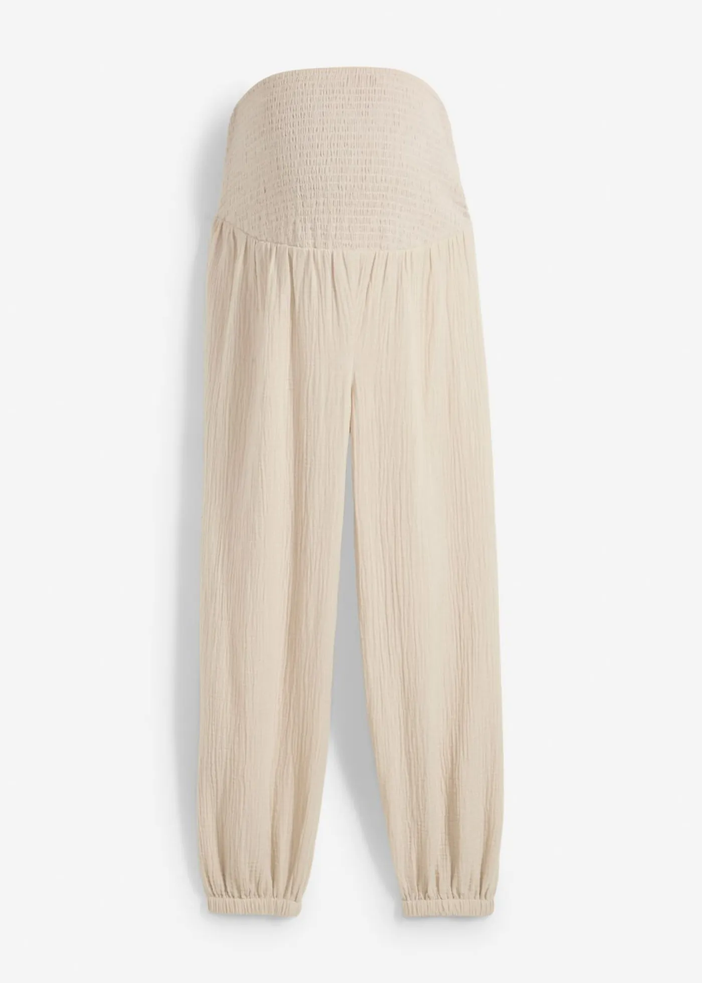 Sale Pantalón premamá 2 en 1 de muselina pura de algodón para durante y después del embarazo Mujer Premamá