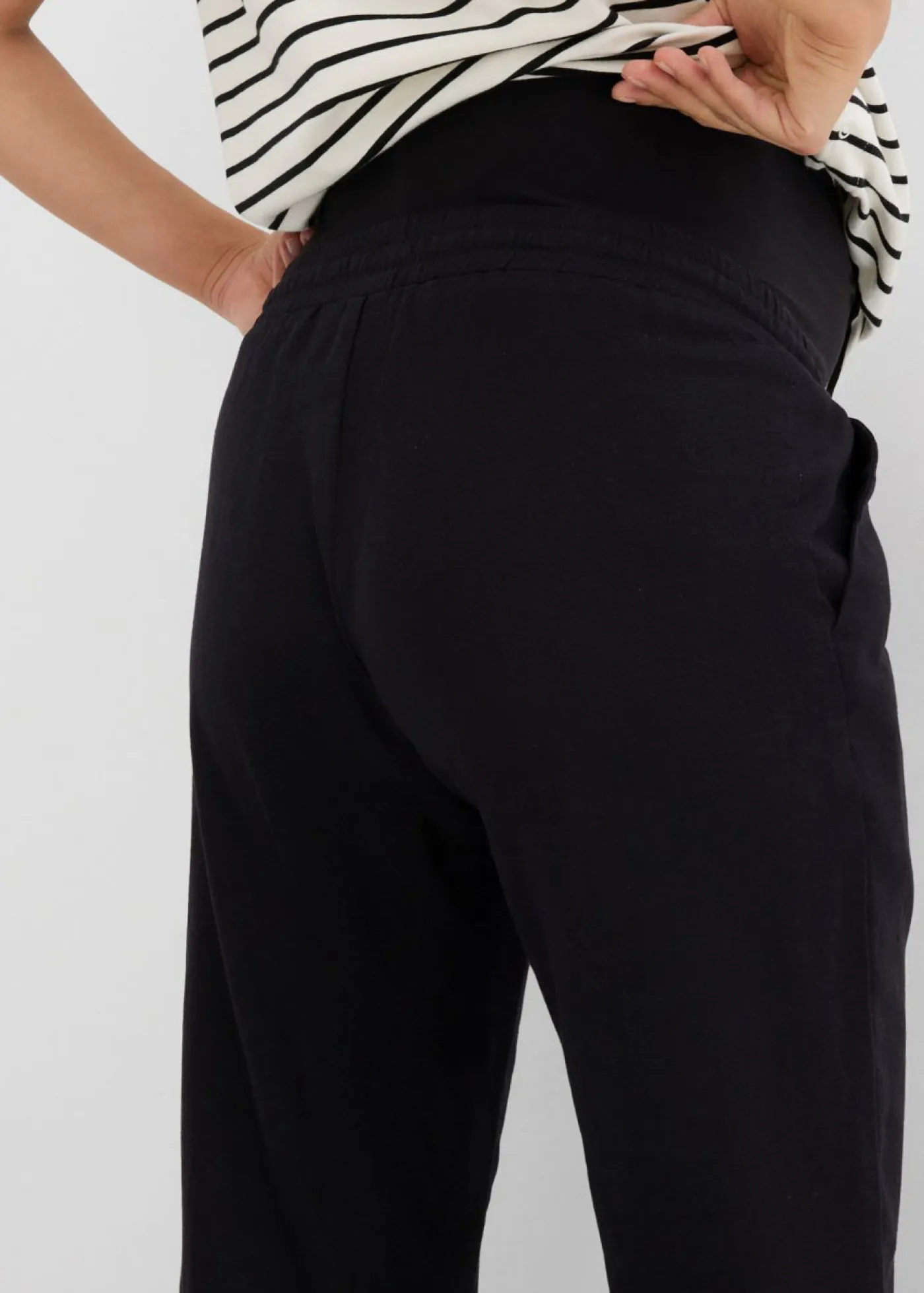 New Pantalón premamá de lino con pernera recta Mujer Premamá