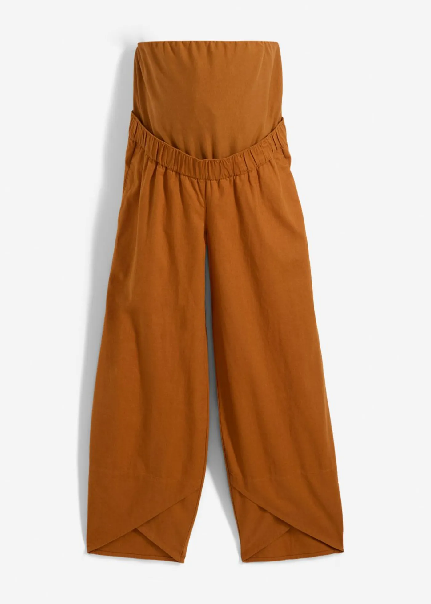 Clearance Pantalón premamá de lino y algodón con banda abdominal Mujer Premamá