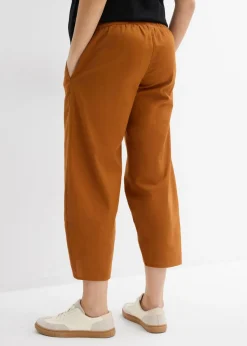 Clearance Pantalón premamá de lino y algodón con banda abdominal Mujer Premamá