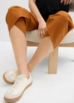 Clearance Pantalón premamá de lino y algodón con banda abdominal Mujer Premamá