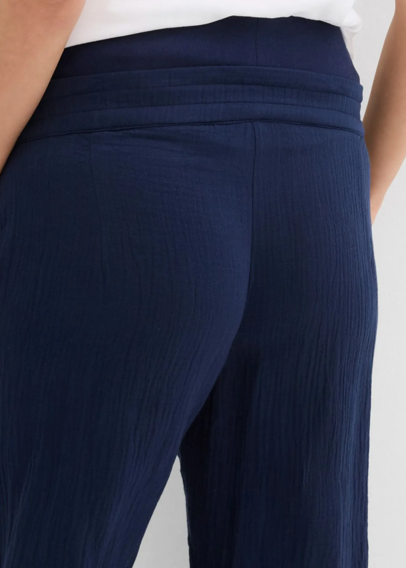 Pantalón premamá de muselina de algodón puro con corte holgado Mujer Premamá