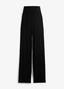 New Pantalón premamá de punto con cintura de nido de abeja y perneras rectas Mujer Premamá