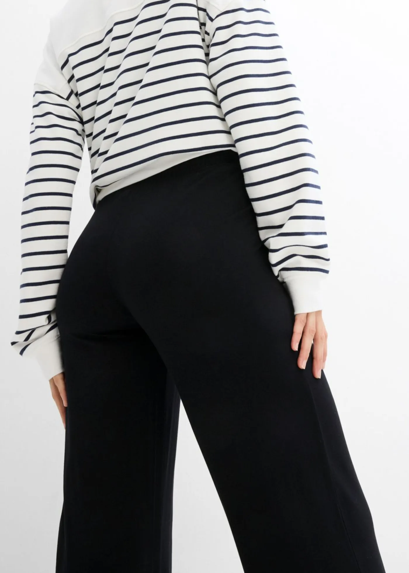New Pantalón premamá de punto con cintura de nido de abeja y perneras rectas Mujer Premamá