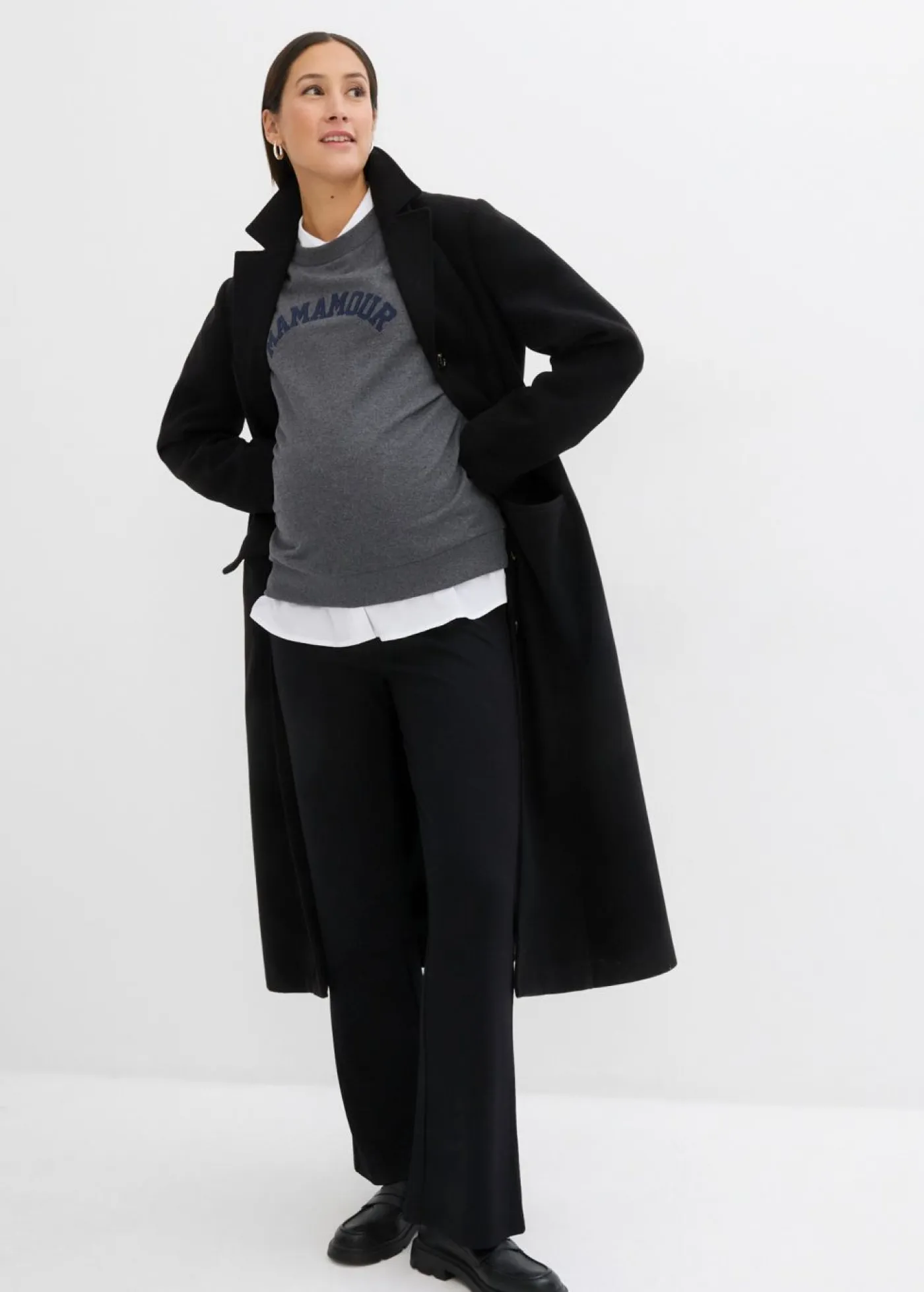 New Pantalón premamá de Punto di Roma con perneras ligeramente acampanadas Mujer Premamá