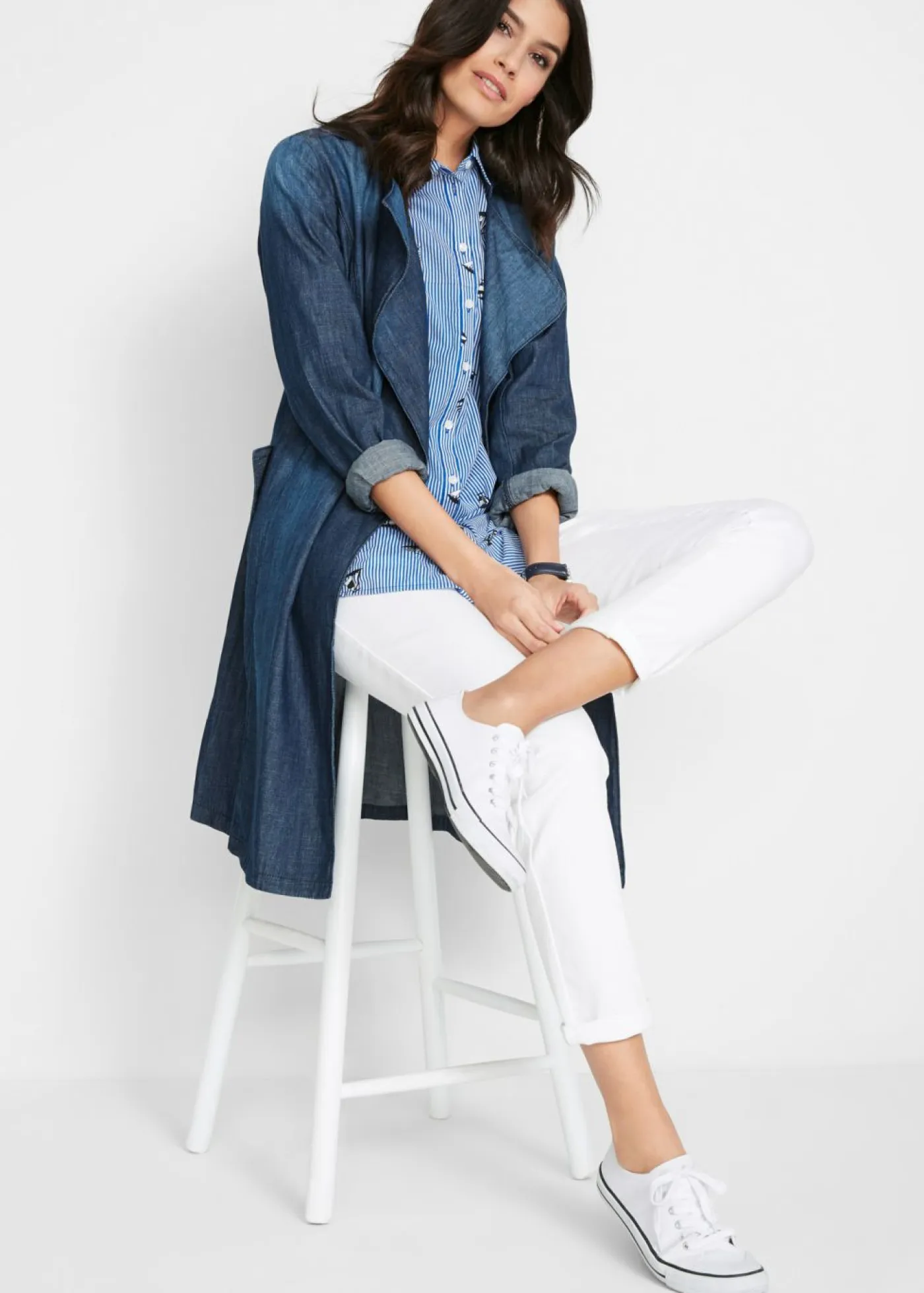 Hot Pantalón recto cómodo con elástico Mujer Pantalones