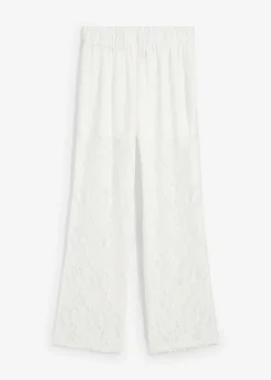 Discount Pantalón sin cierre con encaje Mujer Pantalones