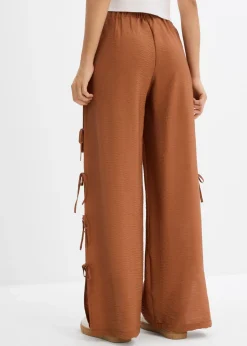 Hot Pantalón sin cierre con lazos Mujer Pantalones