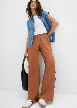 Hot Pantalón sin cierre con lazos Mujer Pantalones