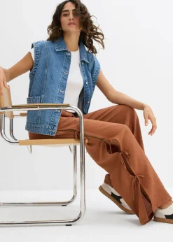 Hot Pantalón sin cierre con lazos Mujer Pantalones