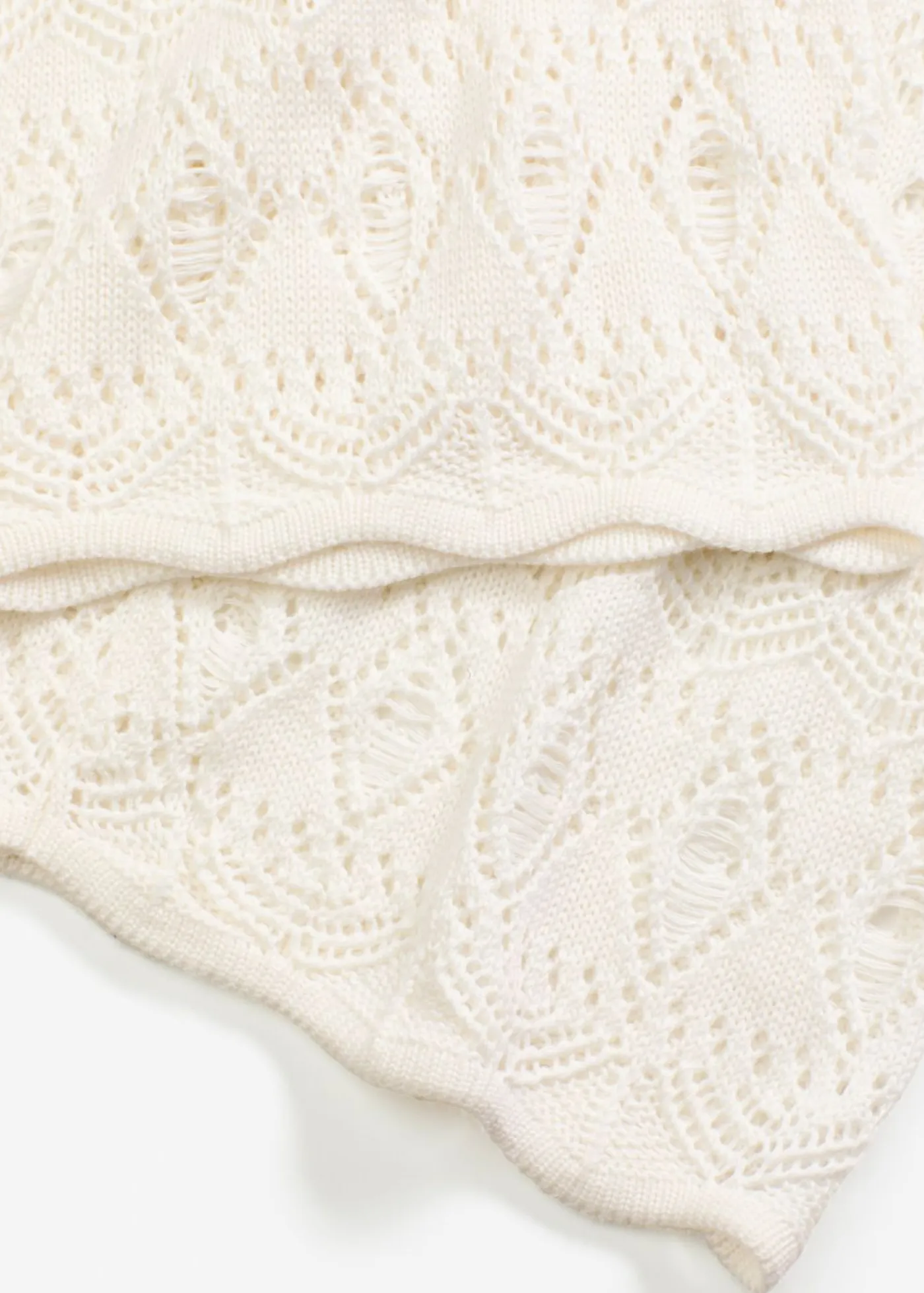 Hot Pantalón sin cierre con patrón de punto calado Mujer Pantalones