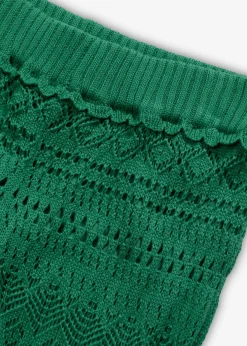 Online Pantalón sin cierre con patrón de punto calado Mujer Pantalones