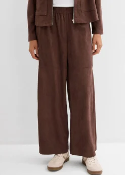 Online Pantalón sin cierre de ante sintético Mujer Pantalones
