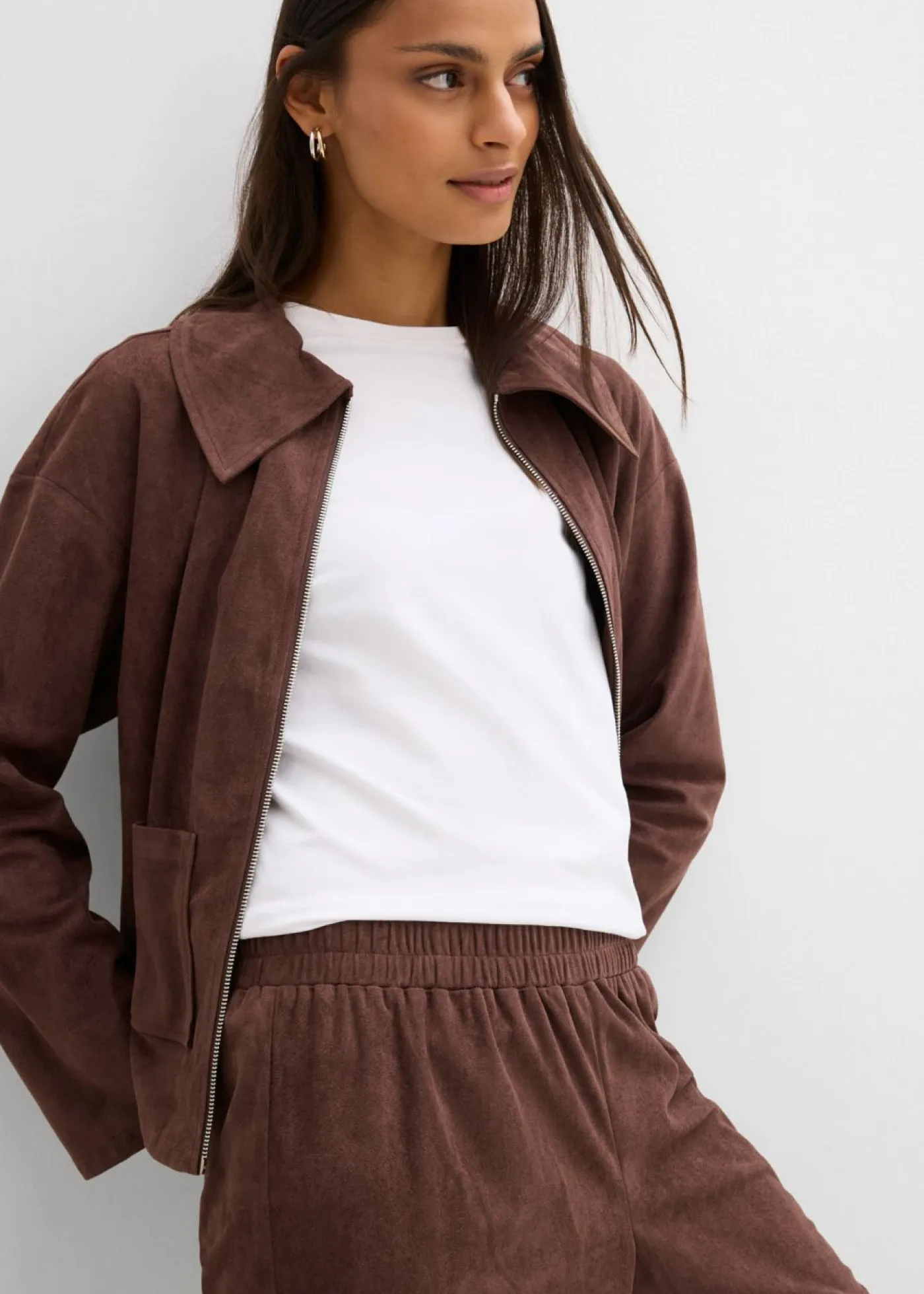 Online Pantalón sin cierre de ante sintético Mujer Pantalones