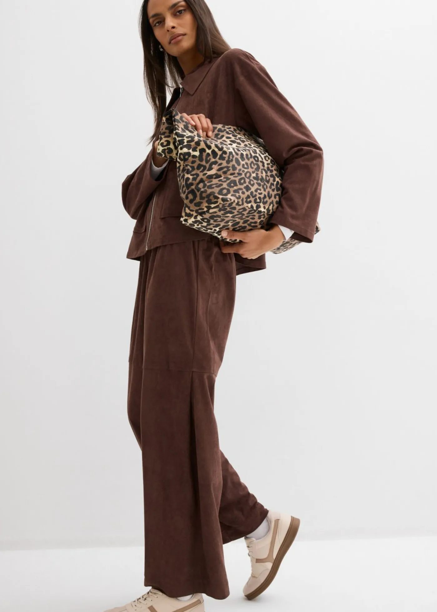 Online Pantalón sin cierre de ante sintético Mujer Pantalones