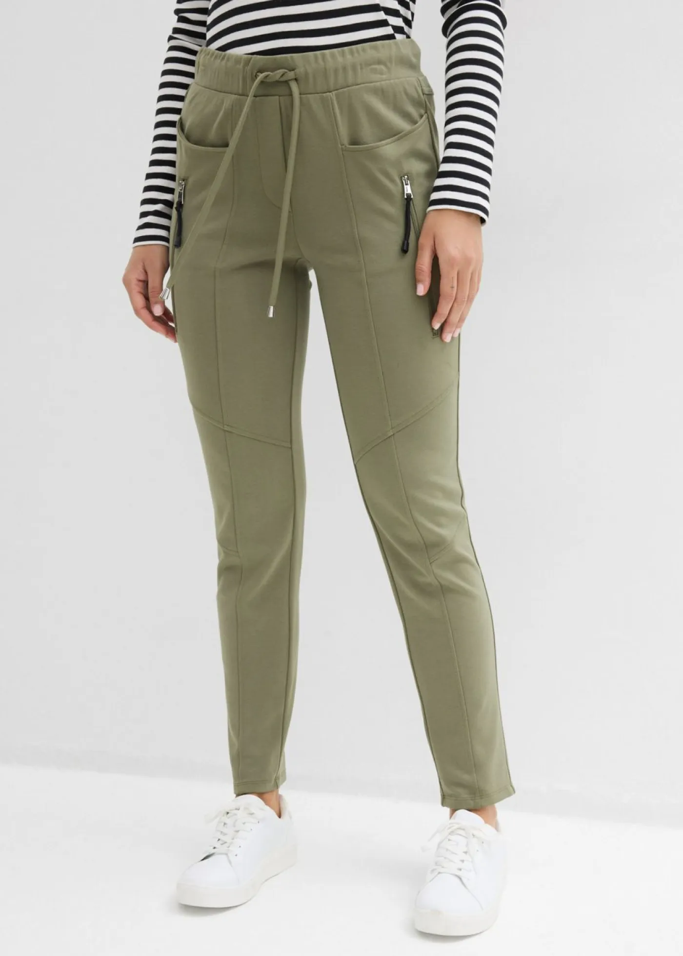 Outlet Pantalón sin cierre de cómodo tejido Punto di Roma Mujer Pantalones|Novedades