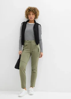Outlet Pantalón sin cierre de cómodo tejido Punto di Roma Mujer Pantalones|Novedades