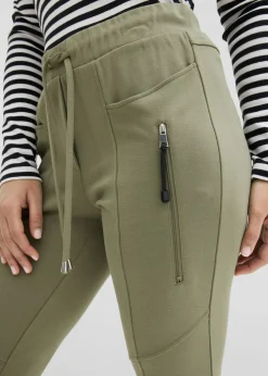 Outlet Pantalón sin cierre de cómodo tejido Punto di Roma Mujer Pantalones|Novedades