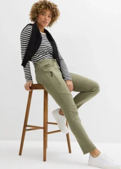 Outlet Pantalón sin cierre de cómodo tejido Punto di Roma Mujer Pantalones|Novedades
