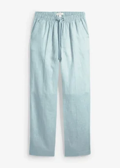 Clearance Pantalón sin cierre de lino puro Mujer Premium|Pantalones
