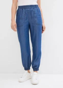 Best Pantalón sin cierre de lyocell fluido Mujer Pantalones