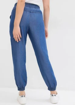 Best Pantalón sin cierre de lyocell fluido Mujer Pantalones