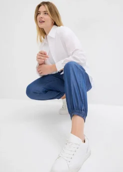 Best Pantalón sin cierre de lyocell fluido Mujer Pantalones