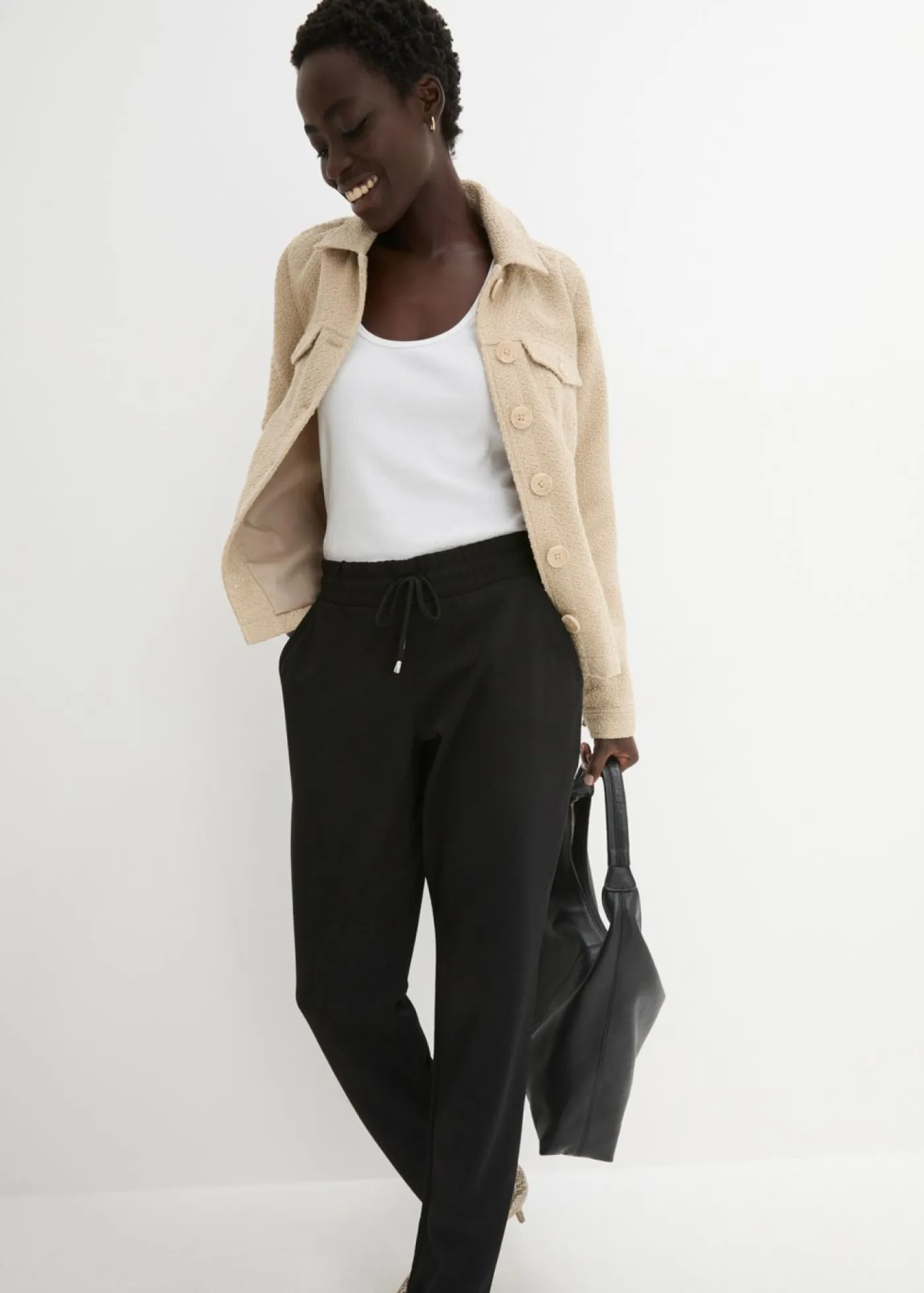 Clearance Pantalón sin cierre de mezcla de viscosa Mujer Pantalones|Novedades
