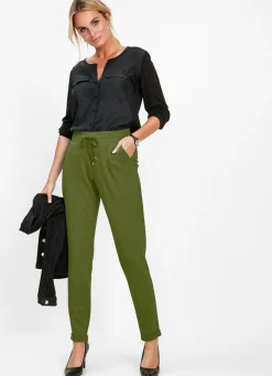 Sale Pantalón sin cierre de mezcla de viscosa Mujer Pantalones|Novedades