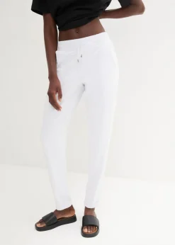 Online Pantalón sin cierre de mezcla de viscosa Mujer Pantalones|Novedades
